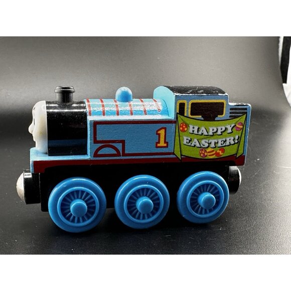 EASTER Thomas The Train Wooden Railway Vtg 2003 Limited Ed. Learning Curve-1 - Picture 2 of 11